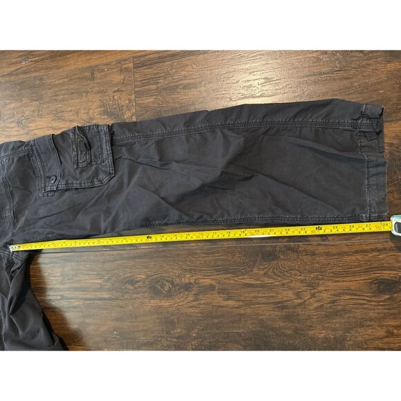 American Eagle Cargo Pants Size 0 Black Adjustable Drawstring Hem - Picture 4 of 7